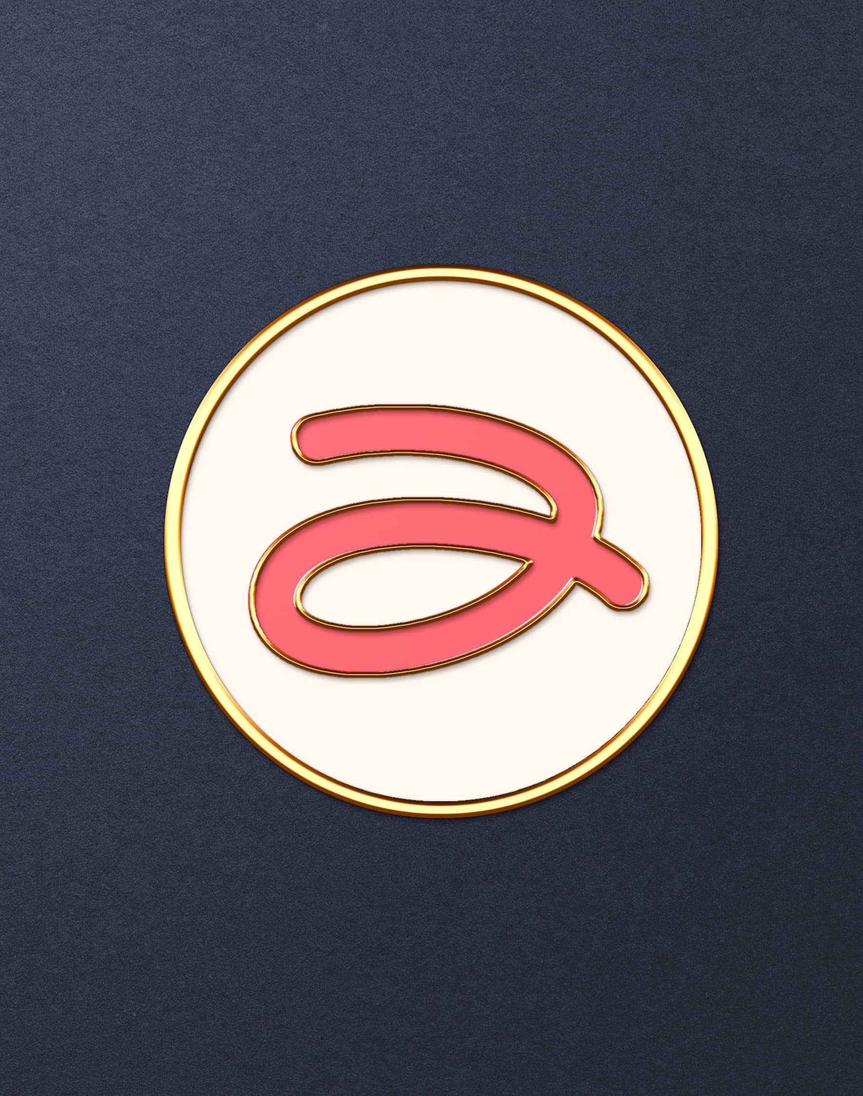 Advice 1st pin badge with the coral logo on a cream background.